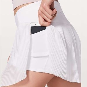 🔥Lululemon Just Pleat it Skirt-White-Pockets-10🔥